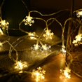 thumbnail image 1 of 3m 20 luces Pequeños copos de nieve (colores cálidos) Luz de ambiente de camping al aire libre Luz LED de patio y jardín (modelo de batería de 3 m 20 luces), 1 of 5