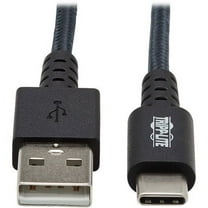 Tripp Lite U038-006-GY-MAX Heavy-Duty USB-A to USB-C Cable (M/M), Gray, 6 ft. (1.8 m) - 5.91 ft Data Transfer Cable for Smartphone, Computer, Charger, MacBook, Chromebook, Notebook, Hard Drive, Tablet