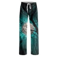thumbnail image 4 of Fabrcox Halloween Womens Pajamas Pants Ghost Pumpkin Candy Womens Sleep Pants Fall Winter Festival Soft Lounge Pants for Women Blue XXL, 4 of 5
