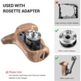 thumbnail image 5 of SMALLRIG Left Side Wooden Handle with Rosette for Camera Shoulder Support Rig, (Left Hand)- 1891, 5 of 6