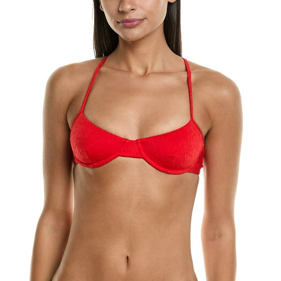 Mara Hoffman womens  Mazlyn Bikini Top, xs, Red