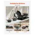 thumbnail image 6 of 17 Piece Pots and Pans Set Granite Nonstick Kitchen Cookware Induction Black 6, 6 of 9