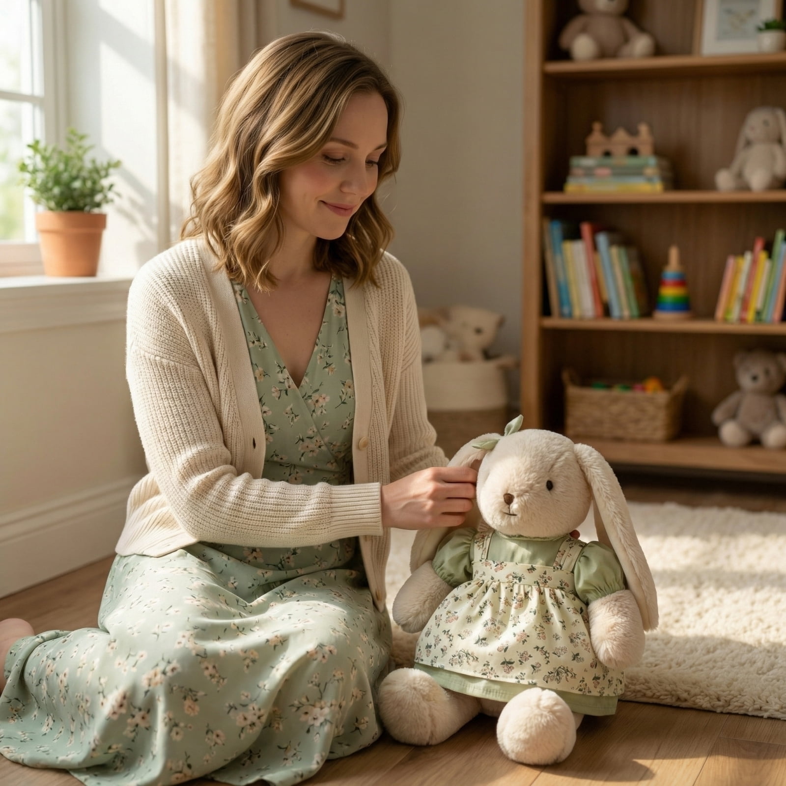 Plush Bunny Toy, White, 11.8 inch, 1 Pack, Suitable for Kids Gift Collection and Home Decoration
