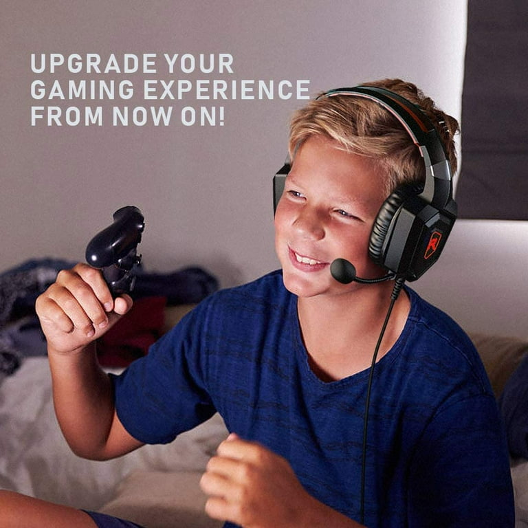 RUNMUS K8 Gaming Headset for Xbox One, PS4 Headset with Surround Sound,  Over Ear Headphones with Noise Canceling Mic & RGB Light, Compatible with  Nintendo Switch Mac 