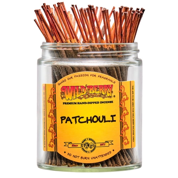 50x Wild Berry Shorties 4" Incense Sticks - Patchouli - USA Made Hand Dipped Wildberry