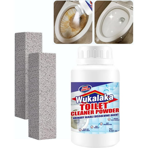 Pumice Stone for Toilet Cleaning Bowl Stick, Toilet Bowl Cleaners Brush, Powerfully Cleans Hard Water Rings, Calcium Buildup and Stains, Suitable for Cleaning Toilets, Bathroom