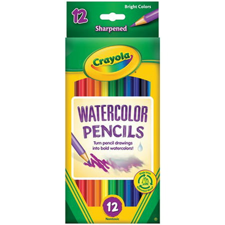 Crayola Watercolor Colored Pencils, 12 Count Use Wet Or (Best Watercolor Pencil Set)