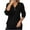 Black, variant on Fiaer Quarter Zip Women Sweatshirts Plus Size Long Sleeve V Neck Pullovers Loose Fit Casual Fashion Lapel Collared Pocket Tops XL