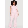 thumbnail image 2 of Women's Plus Size Side Ruched Crew Neck Tank Top, 2 of 4