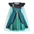 thumbnail image 1 of Vestido de princesa reina de las nieves WonderBabe con capa, tallas 7-8, 1 of 6