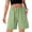Mint Green, variant on Vivianyo HD Women's Elastic Waist Knee Length Casual Shorts, Relaxed Fit Mid Thigh Lounge Shorts for Women, With Large Patch Side Pockets, Women's Black, Sizes S-2XL