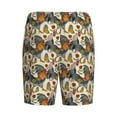 thumbnail image 2 of Lsque Multi-Colored Roosters Mens Sleep Pajama Shorts,Short Pajama Pants, Cotton Ultra-Soft Knit-3X-Large, 2 of 9
