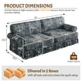 thumbnail image 5 of Eyisean 74" Chenille/Oxford Traditional Style Loveseat Sofa, 3-Seater Comfy Deep Seat Couch with Rolled Armrests & Ruffled Skirt, Oversized Cloud Sectional Couch for Living Room, Apartment, 5 of 13