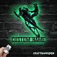 thumbnail image 3 of Craftnamesign Custom Snowmobile Metal Wall Art LED Light, Personalized Biker Name Sign, 3 of 5