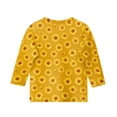 thumbnail image 5 of Cute Summer Tops for Girls Size 6-7 Soft Casual 3/4 Sleeve Crew Neck Girls Shirts Funny Daisy Printed Tees Girls Clothes Blouse T-Shirt Yellow 3-4 Years, 5 of 5