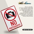 thumbnail image 2 of Warning No Photography Metal 8x12 Sign Indoor Outdoor Business Notice Theater Wall Stage Door Decor, 2 of 7