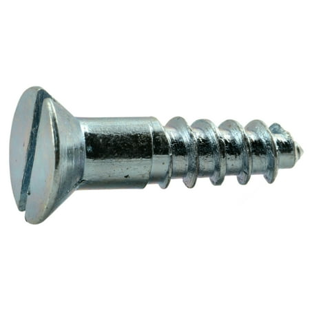 

#14 x 1 Zinc Plated Steel Slotted Flat Head Wood Screws WSFS-461