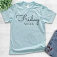 thumbnail image 2 of Kids Friday Vibes Shirt, Youth Kids Boy Girl T-Shirt, Friday Shirt, Vibes Shirt, Chill Shirt, Weekend Shirt, Light Blue, X-Large, 2 of 4