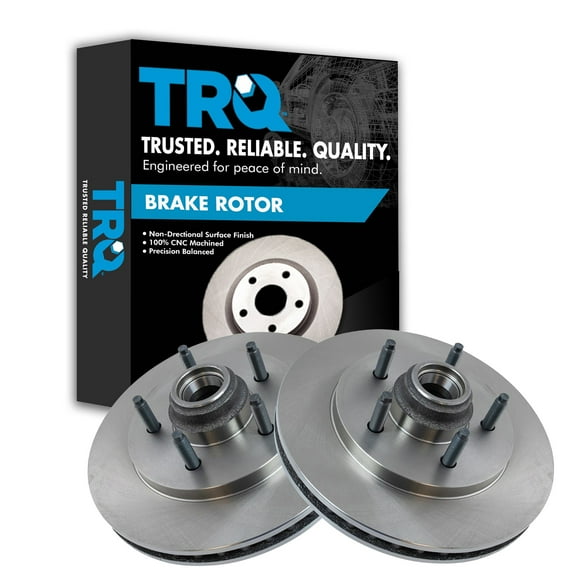 TRQ Front Brake Rotors Set Vented Fits Select 1999-2002 Ford Expedition 2000-2003 F-150 1998-2002 Lincoln Navigator