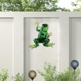 thumbnail image 4 of Decoración de pared Colgante Sharpla Estatua de rana metal Exterior Jardín Patio, 4 of 8