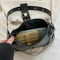 thumbnail image 2 of fankhu Gothic Punk Bag Cool Style Trendy Rock Girls Handbag Y2K Rivet Chain Women Shoulder Bag for Travel Vacation Daily, 2 of 9
