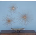 thumbnail image 3 of DecMode Gold Metal 3D Starburst Wall Decor (3 Count), 3 of 14