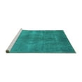 thumbnail image 2 of Ahgly Company Machine Washable Indoor Rectangle Oriental Turquoise Blue Industrial Area Rugs, 5' x 8', 2 of 4