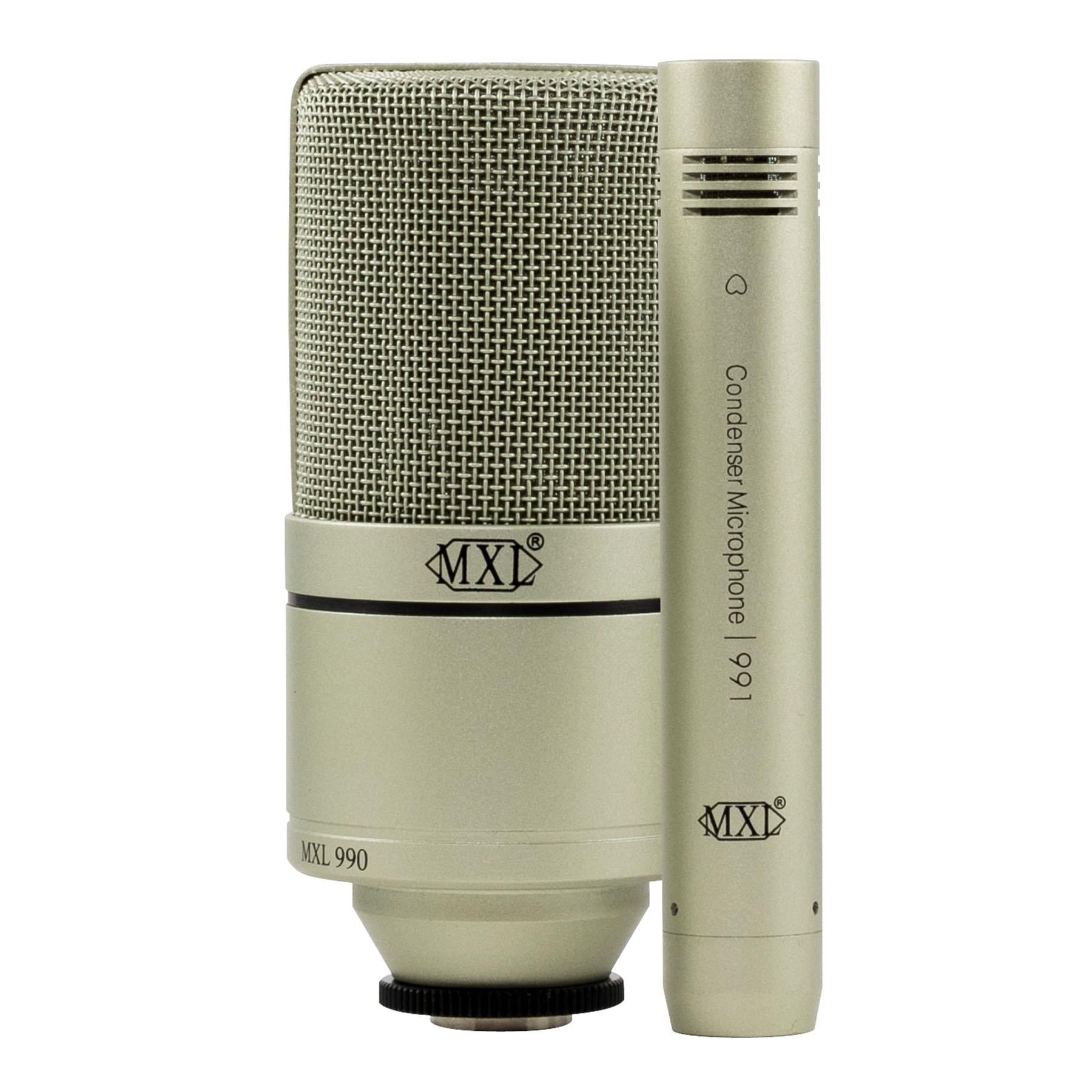 MXL990 991 Microphone Recording Pack Bundle with Mogami 15-foot XLR Cables