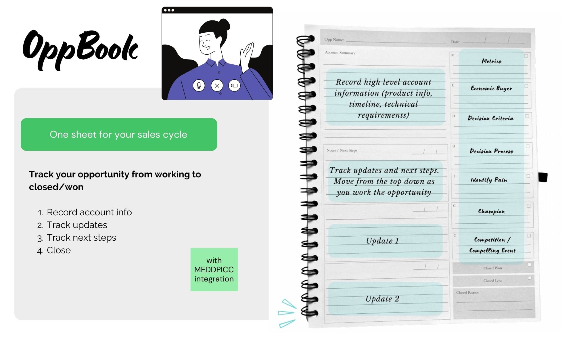 Oppbook Sales Notebook (Sales Cycle Tracker)