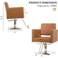 thumbnail image 2 of UBesGoo 360° Swivel Barber Chair with Reclining Back, T-shaped Footrest, Blrown, 2 of 9