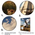 thumbnail image 3 of Designart "Serenity s Refuge Coral and Beige Native Tipi" Floral Floater Framed Wall Art Living Room, 3 of 7