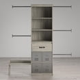 thumbnail image 3 of Little Seeds Nova Grow with Me Grey Oak Adjustable Kids’ Closet Organizer System, 3 of 22