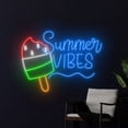 thumbnail image 3 of Handmadetneonsign Summer Vibes Led Sign, Ice Cream Stick Neon Sign, Summer Led Sign, Ice Cream, 3 of 5