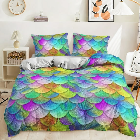 Hosima 3-Piece 3D Digital Printed Duvet Cover, Alien and Other Patterns, Children's and Adult Bedding Series,DLC26-Queen