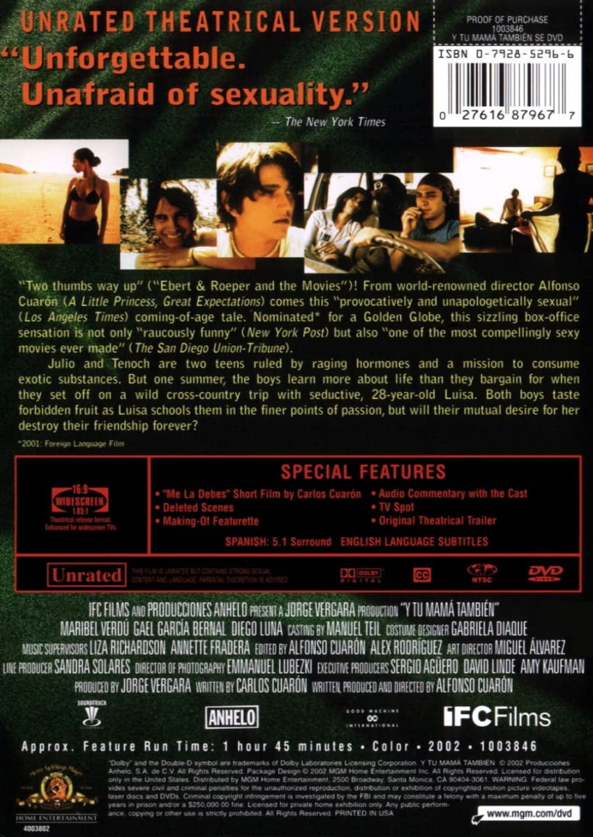 Y Tu Mama Tambien [DVD] [DVD] - Walmart.com
