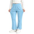 thumbnail image 6 of ZBSOKO Girls Flare Leg Pants High Waisted Stretch Yoga Pant Elastic Waist Solid Color Athletic Trousers Casual Outdoor Daily Wear, 6 of 7