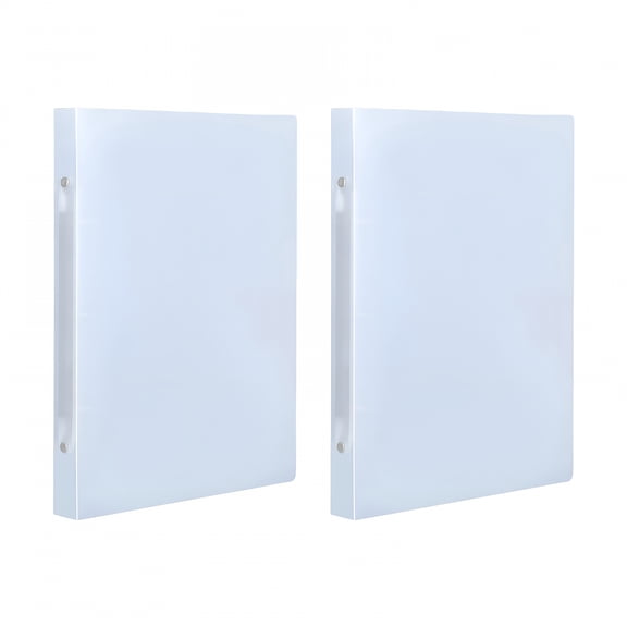 CCOCC 2Pcs 3 Ring Binder,1 Inch Binders 3 Ring,Flexible Binder for Home Office Supplies,Plastic Ring Binder,Cute 1" Binder,Thin Binder,Round Rings,Classroom Must Haves,12.2" x 9.1",Clear