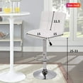 thumbnail image 7 of Bar Stools with Back Sets of 2 Swivel Adjustable Barstools Counter Height Modern Square PU Leather Bar Chairs Armless Island Chairs for Kitchen Counter, 7 of 7