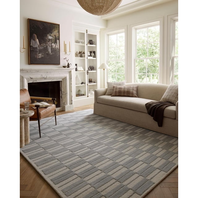 Loloi Chris Loves Julia Bradley Collection BRL-03 Ivory/Grey 2'-6" x 9'-9" Runner Rug