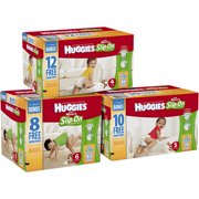 HUGGIES Little Movers Slip-On with Bonus Diapers, (Choose Your Size)