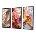 thumbnail image 3 of Designart "Gold Wave Serenity Liquid Artistry I" Abstract Shapes Framed Wall Art Set Of 3 - Gold Transitional Frame Gallery Set For Office Decor, 3 of 6