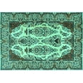 thumbnail image 1 of Ahgly Company Indoor Rectangle Persian Turquoise Blue Traditional Area Rugs, 5' x 8', 1 of 4