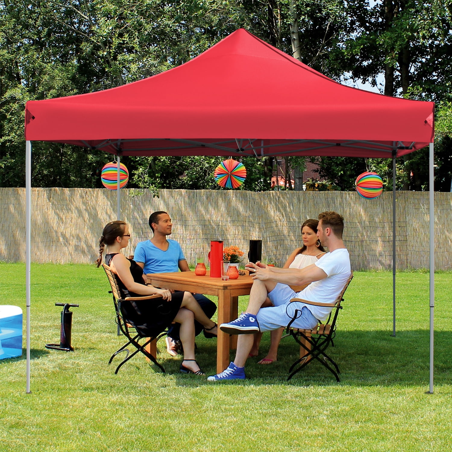 Devoko 10' x 10' Popup Canopy Instant Canopy Tent with Wheeled Carry