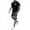 D174/Black, variant on Afdoent Men's 2 Pieces Outfits Men Hawaiian Crew Neck Short Sleeve T Shirt And Printed Shorts Two Piece Set Summer Vacation Outfits For Men