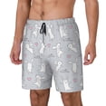thumbnail image 2 of Uemuo Fun Rabbit Pattern Mens Swim Trunks Quick Dry Board Shorts with Mesh Lining, Stretch Beach Shorts Quick Dry No-Chafing Board Shorts-XX-Large, 2 of 9