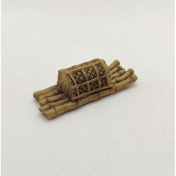 Juego de juguetes de loto de pez rojo falso de resina, adornos para casa de muñecas en miniatura, animales de jardín de hadas, decoración de Micro paisaje, balsa de bambú BANYUO Electrónica