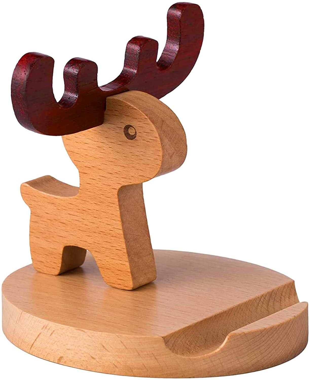 Soporte Para Gafas De Madera En Forma De Ciervo - Portagafas Y Organizador De Escritorio, Ideal Como Regalo
