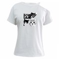thumbnail image 2 of Camiseta de mujer de manga corta Ropa clásica Trajes Ropa Casual Verano Tops Blanco, 2 of 8