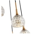 thumbnail image 3 of Woodbridge Lighting Bristol 5-Light Glass Cluster Pendant in Brass/Mercury, 3 of 5