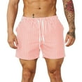 thumbnail image 2 of Gspmoly Shorts pour Hommes, Shorts de Sport à Rayures en Polyester pour Hommes, Extérieur Multifonction Décontracté, Pantalon Trois Quarts, Shorts de Golf pour Hommes jusqu'à 70 % de Rabais Rouge Melon D\'eau m, 2 of 7